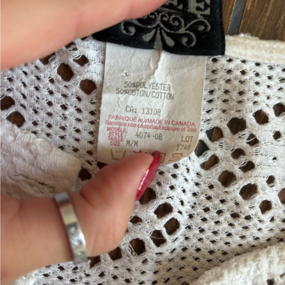 CAFE Au Lait Vintage Woven Swim Dress/Tunic Size M - Picture 3 of 3